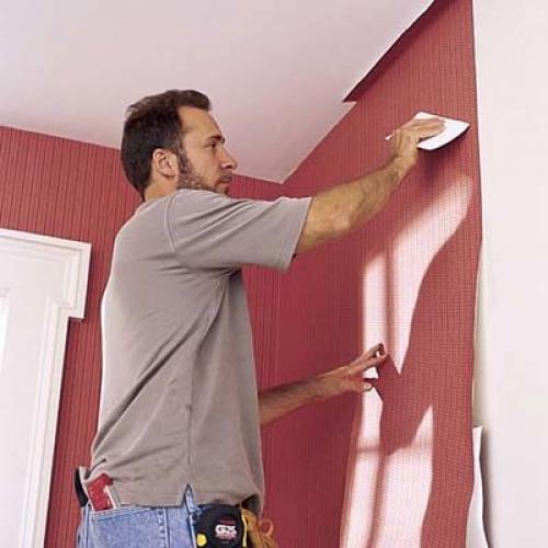 Как поклеить флизелиновые обои. Подготовка стен 06