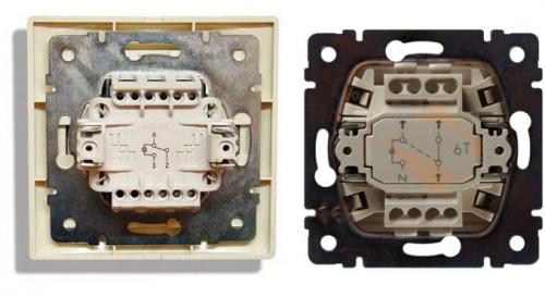 Проходной выключатель схема подключения на 2 точки с 2 лампами. Принцип работы проходного выключателя