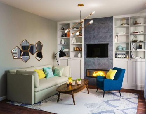 Сочетание Синего в интерьере. Сочетание синего цвета с другими цветами в интерьере — 125 фото