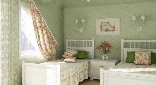 Темно-зеленые стены в спальне. Концепции оформления