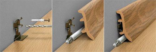 Пластиковый плинтус: простой способ монтажа на пол 10
