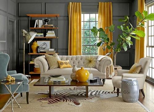 Сочетание желтого и зеленого в интерьере. Сочетание желтого цвета с другими цветами в интерьере