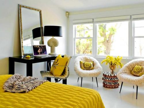 Сочетание желтого и зеленого в интерьере. Сочетание желтого цвета с другими цветами в интерьере