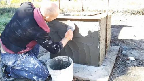 Фасад своими руками из плиточного клея. Процесс создания имитации каменной кладки