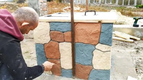 Фасад своими руками из плиточного клея. Процесс создания имитации каменной кладки