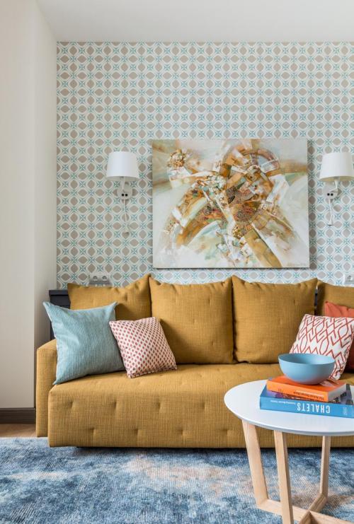 Сочетание серо-зеленого цвета с картинами: современный и стильный интерьер 16