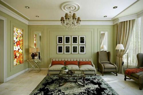 Какие материалы можно использовать для серо-зеленого интерьера с картинами. 3 ФАКТОРА, КОТОРЫЕ НУЖНО УЧИТЫВАТЬ ПРИ ПРОЕКТИРОВАНИИ СЕРО-ЗЕЛЕНОЙ ГОСТИНОЙ