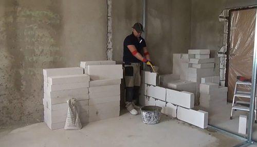 Проект дачного дома 6х6 из блоков. Возведение стен