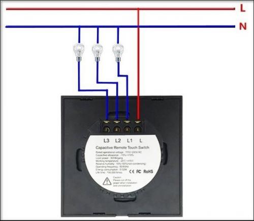 Сенсорный выключатель схема подключения. Подключение сенсорного выключателя