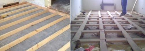 Как правильно закрепить лаги к основанию. Установка лаг на бетонное основание: крепить или нет