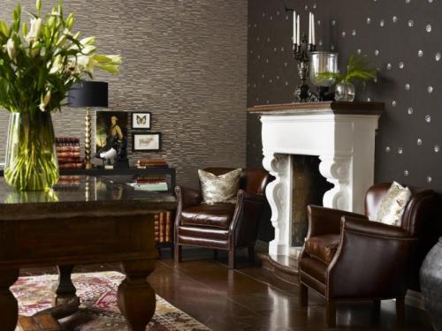 Клеим обои двух видов в зале. Выбор стиля для зала