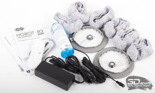 Как использовать дополнительные функции робота, такие, как распыление чистящего средства. # Технические характеристики и комплектация