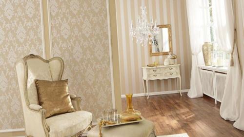 Двухцветный комбинированные обои для зала. Комбинирование обоев в гостинной (120 фото)