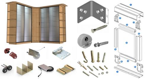 Какие специальные двери и фурнитура подойдут для встроенного шкафа-купе. Варианты фурнитуры В шкафы купе, основные особенности