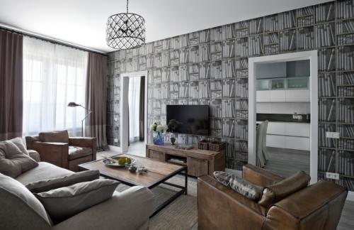 Обои с крупным рисунком в интерьере гостиной. Обои в интерьере гостиной: разновидности