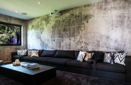 Обои с крупным рисунком в интерьере гостиной. Обои в интерьере гостиной: разновидности