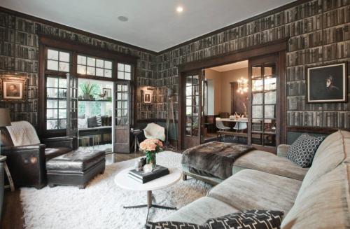 Обои с крупным рисунком в интерьере гостиной. Обои в интерьере гостиной: разновидности