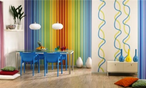 Как подобрать обои в зал двух цветов. Особенности комбинирования разноцветных обоев