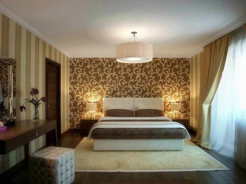 Как подобрать обои в зал двух цветов. Особенности комбинирования разноцветных обоев 19