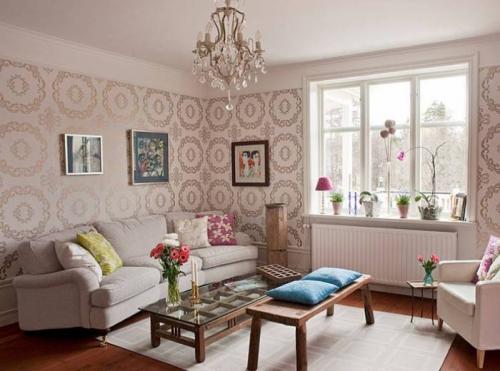Цвета обоев для зала. Бумажные