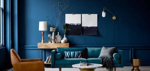 Интерьер в синих цветах. Синяя гостиная: дизайн интерьера гостиной в синих тонах, 30+ фото