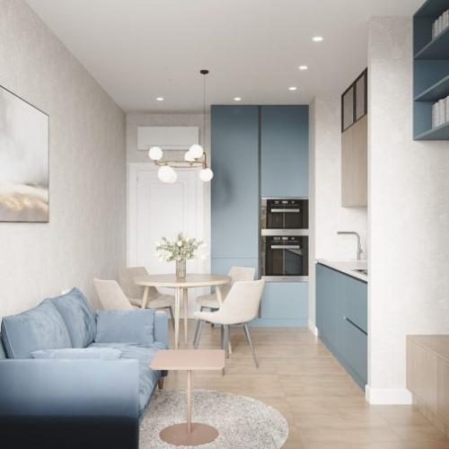 Какой эффект создает сочетание белого и синего цветов в интерьере. С какими цветами сочетается синий в интерьере