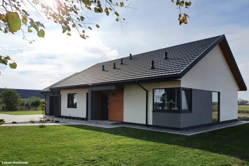 Привлекательный одноэтажный дом с современным внешним Видом. 02