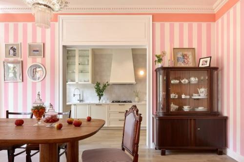 Атмосферный интерьер кухни и столовой зоны. 07