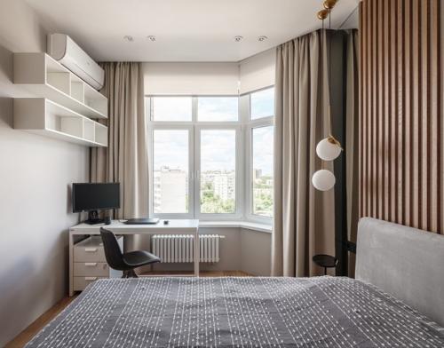 Капитальный ремонт в подарок маме. На фото хрущевка, ремонтом пытались визуально расширить пространство.  Дизайнер Лана Александрова. 04