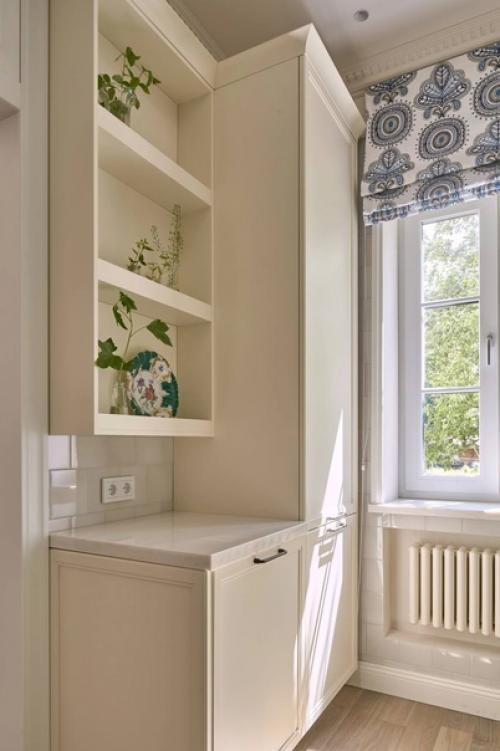 Атмосферный интерьер кухни и столовой зоны. 01