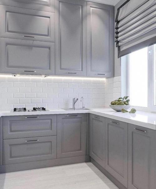 Идеальный рабочий треугольник на кухне и нейтральный дизайн. 01