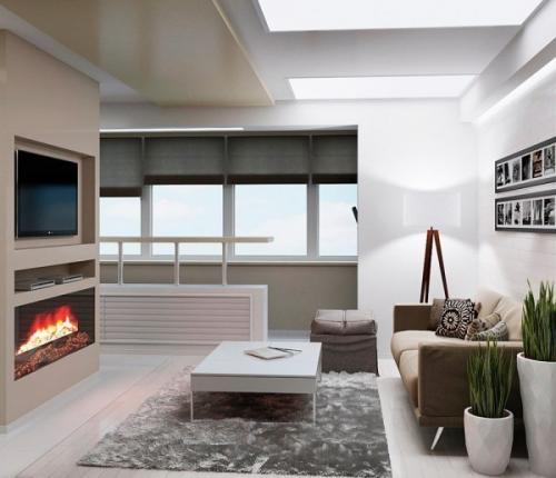 Пример дизайна интерьера однокомнатной квартиры 35 кв. 04