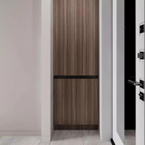 Современная лаконичная и элегантная кухня - гостиная площадью 18 м. 07