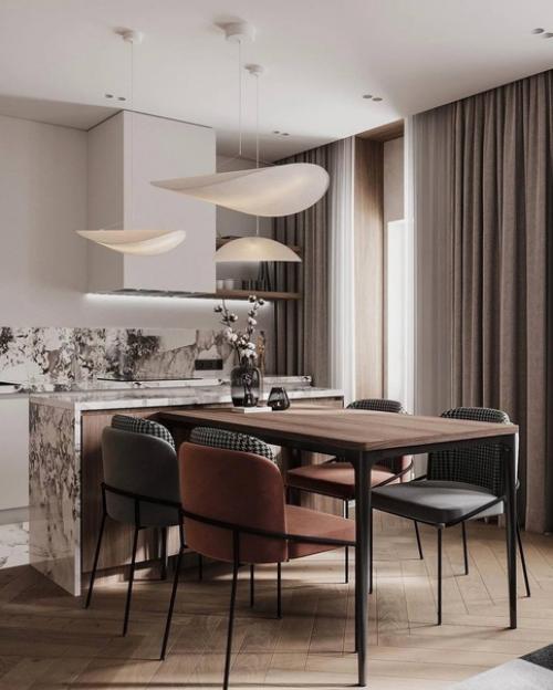 Сочный, насыщенный интерьер квартиры в современном стиле. 06