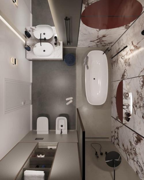 Школа ремонта.  Ванная комната 9 м 2. 04