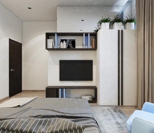 Спальная комната в спокойных тонах. 02