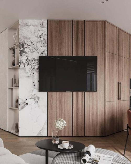 Сочный, насыщенный интерьер квартиры в современном стиле. 03