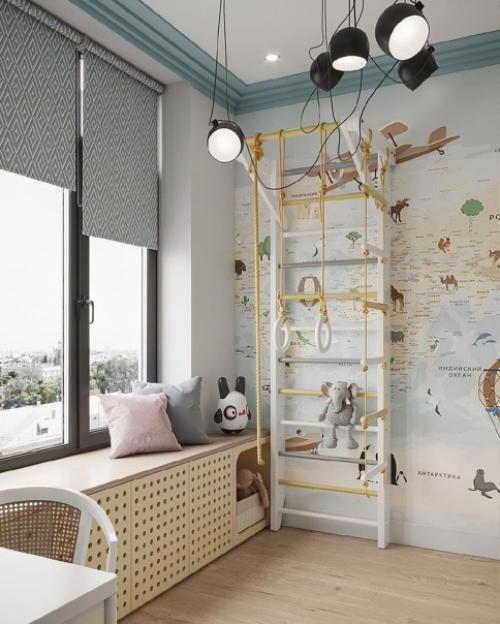 В маленькой детской важно создать уютное и многофункциональное пространство, несмотря на компактные габариты помещения. 05