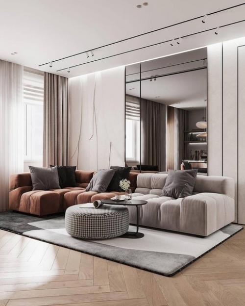 Сочный, насыщенный интерьер квартиры в современном стиле. 01