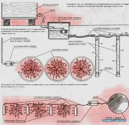 Капельный полив через трубы и из пластиковых бутылок. 02