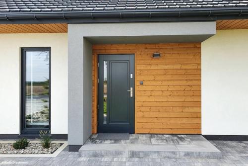 Привлекательный одноэтажный дом с современным внешним Видом. 05