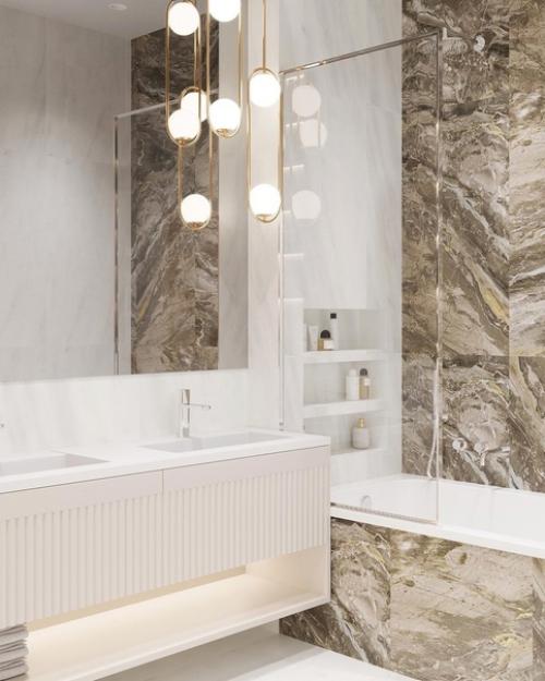 Ванная Комната в Мастер - Спальне в Проекте, по Которому Сейчас Идет Реализация ЖКWellton Towers. 02