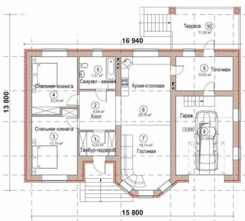 Проект небольшого коттеджа. 02