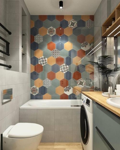 Яркий сочный дизайн квартиры - студии. 08