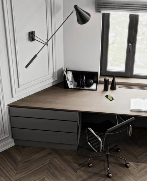 Спальня и ванная комната из проекта квартиры в стиле современная классика. 07