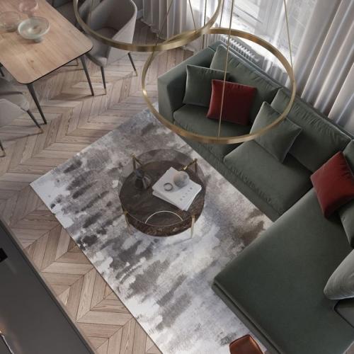 Стильная кухня - гостиная. 09