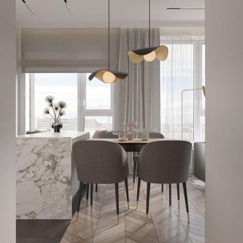 Стильная кухня - гостиная. 02