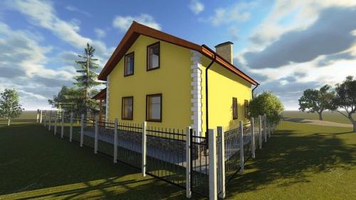 Проект двухэтажного жилого дома Бюджетный-2 - Загородный дом срастущими возможностями. 02