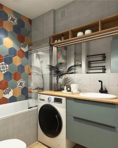 Яркий сочный дизайн квартиры - студии. 09