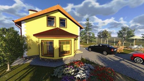 Проект двухэтажного жилого дома Бюджетный-2 - Загородный дом срастущими возможностями. 01